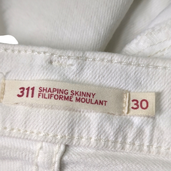 Levi’s Strauss  311 Skinny Filiform Embroidery White Jeans Size 30 - Picture 14 of 16